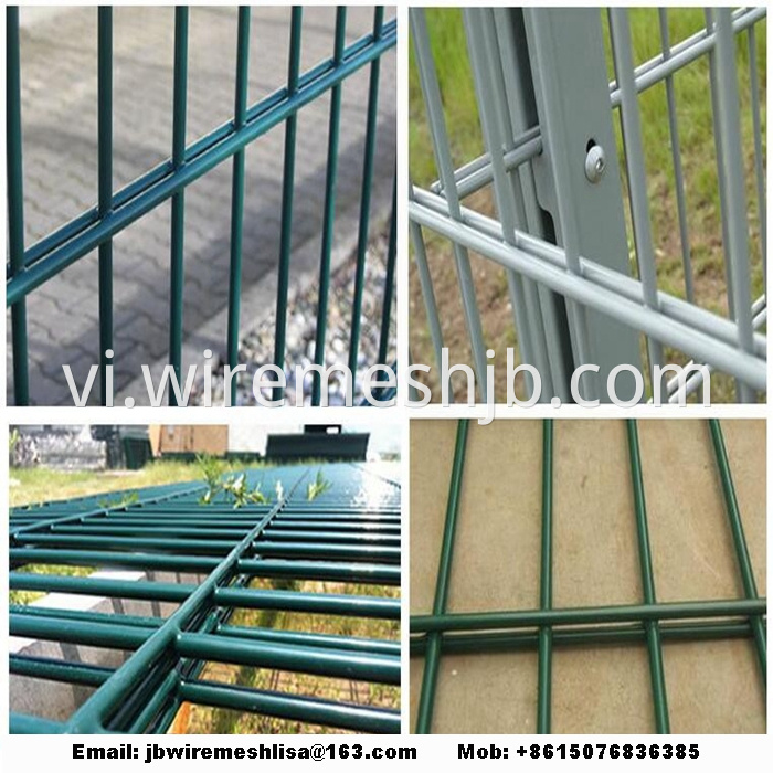 Powder Coated Double Wire Mesh Fence Panels